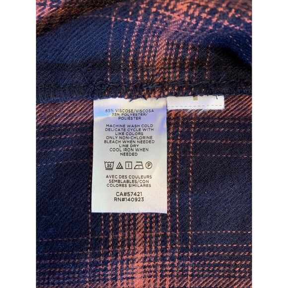 Loft Plaid Drop Waist Shirtdress Dress Flannel Medium Petite MP Academia Preppy - Picture 12 of 14